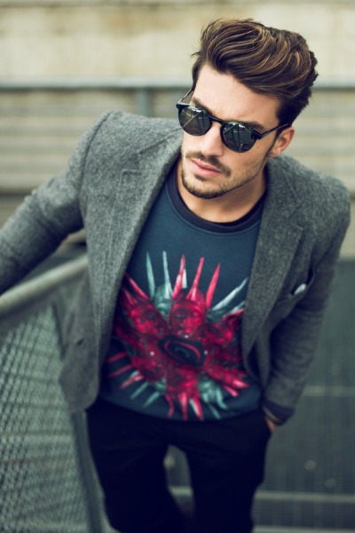 veste-tweed-style-casual look casual avec veste en tweed