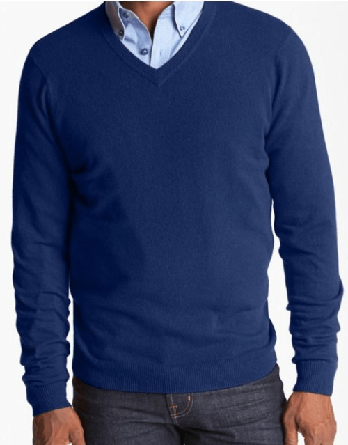 pull-col-v-bleu-nordstrom pull col v bleu marque Nordstrom